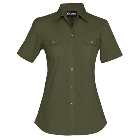 Ladies Short Sleeve Military Fitted Bush